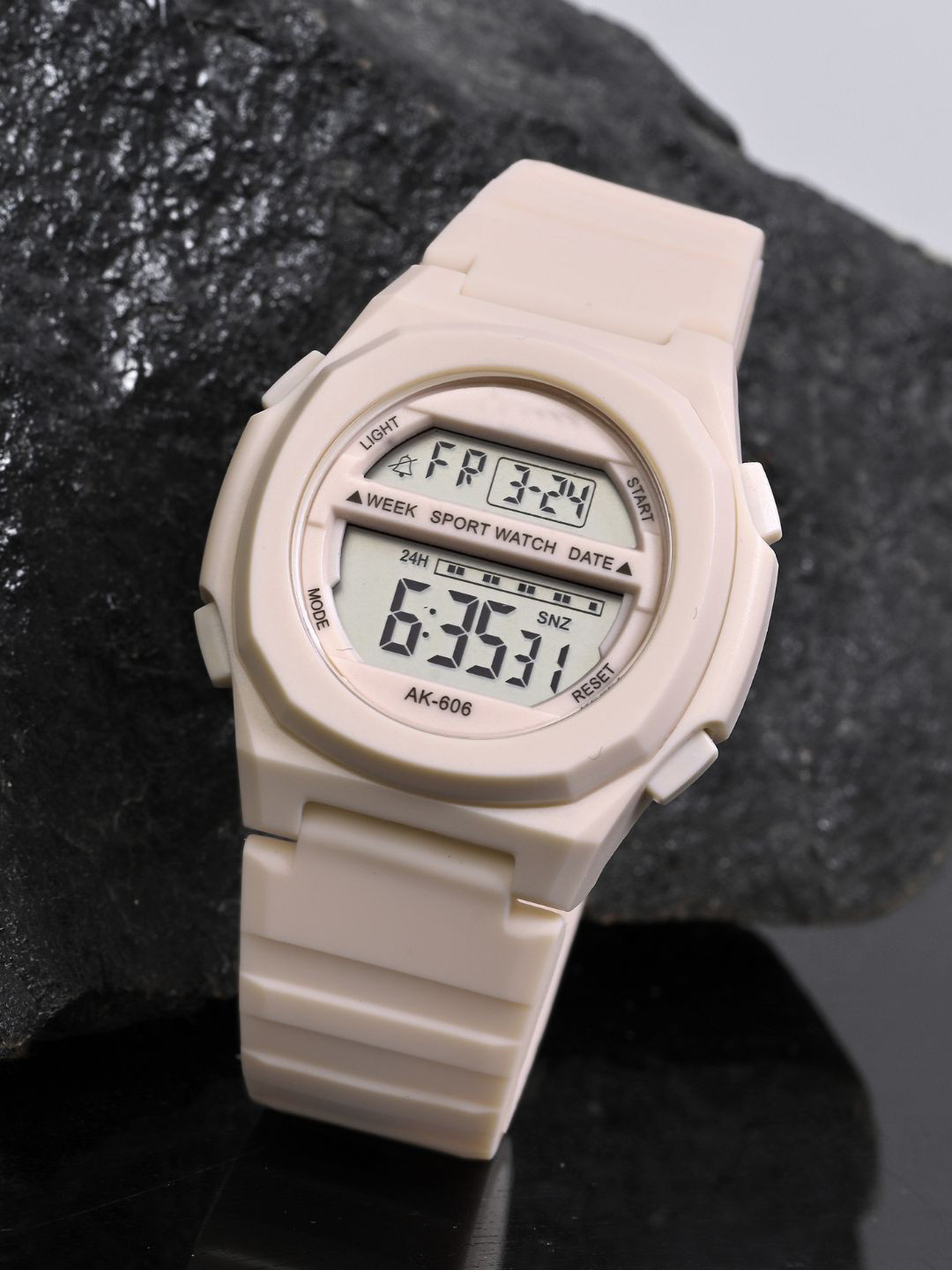 PAPIO Kids Printed Dial & Straps LED Backlight And Alarm Digital Watch DIGITAL-036 PINK