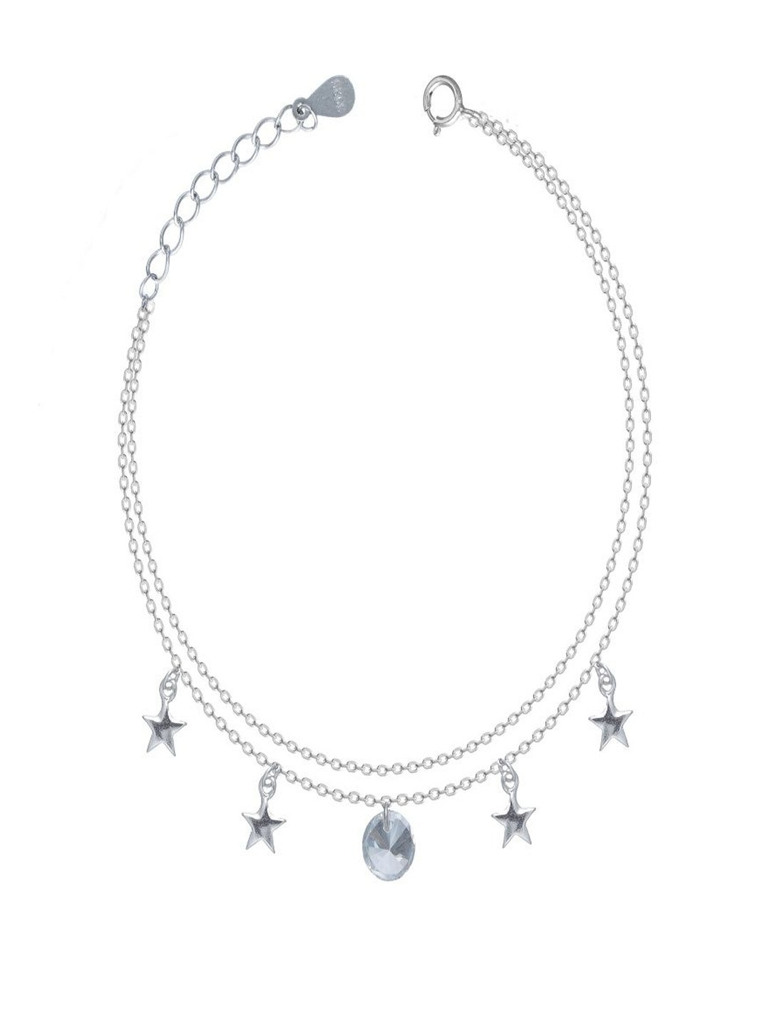 TASSYA Artificial Stones Studded Charm Bracelet
