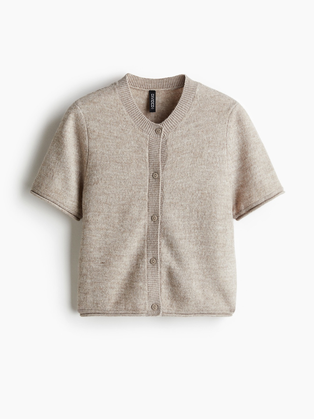 H&M Short-Sleeved Fine-Knit Cardigan