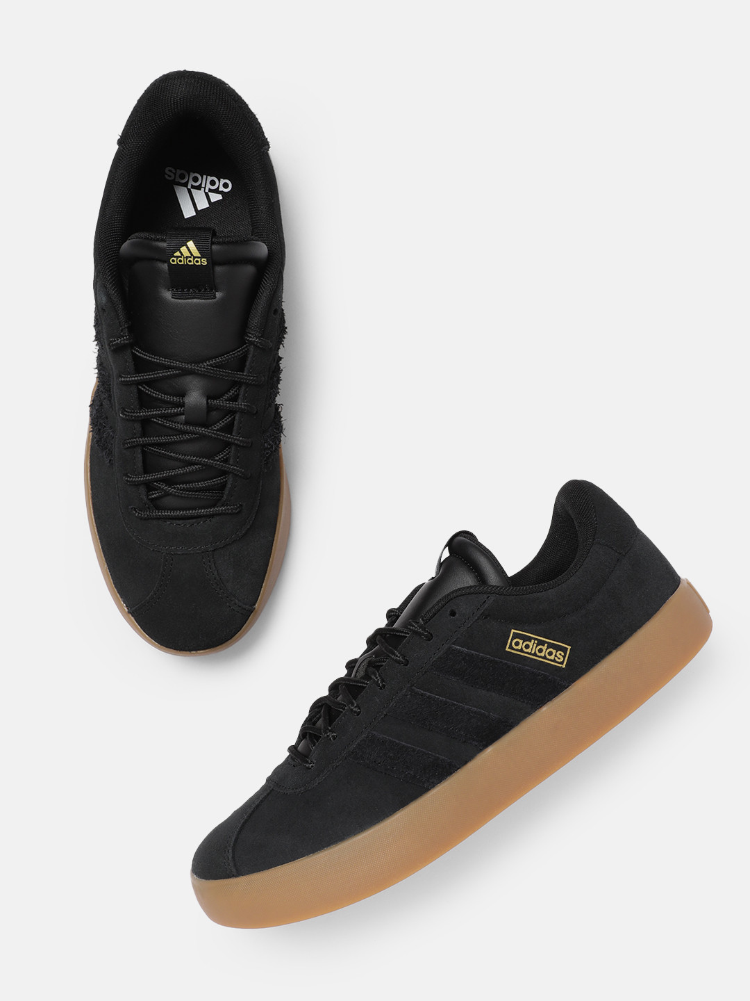 ADIDAS Men VL COURT 3.0 Leather Sneakers With Suede Finish