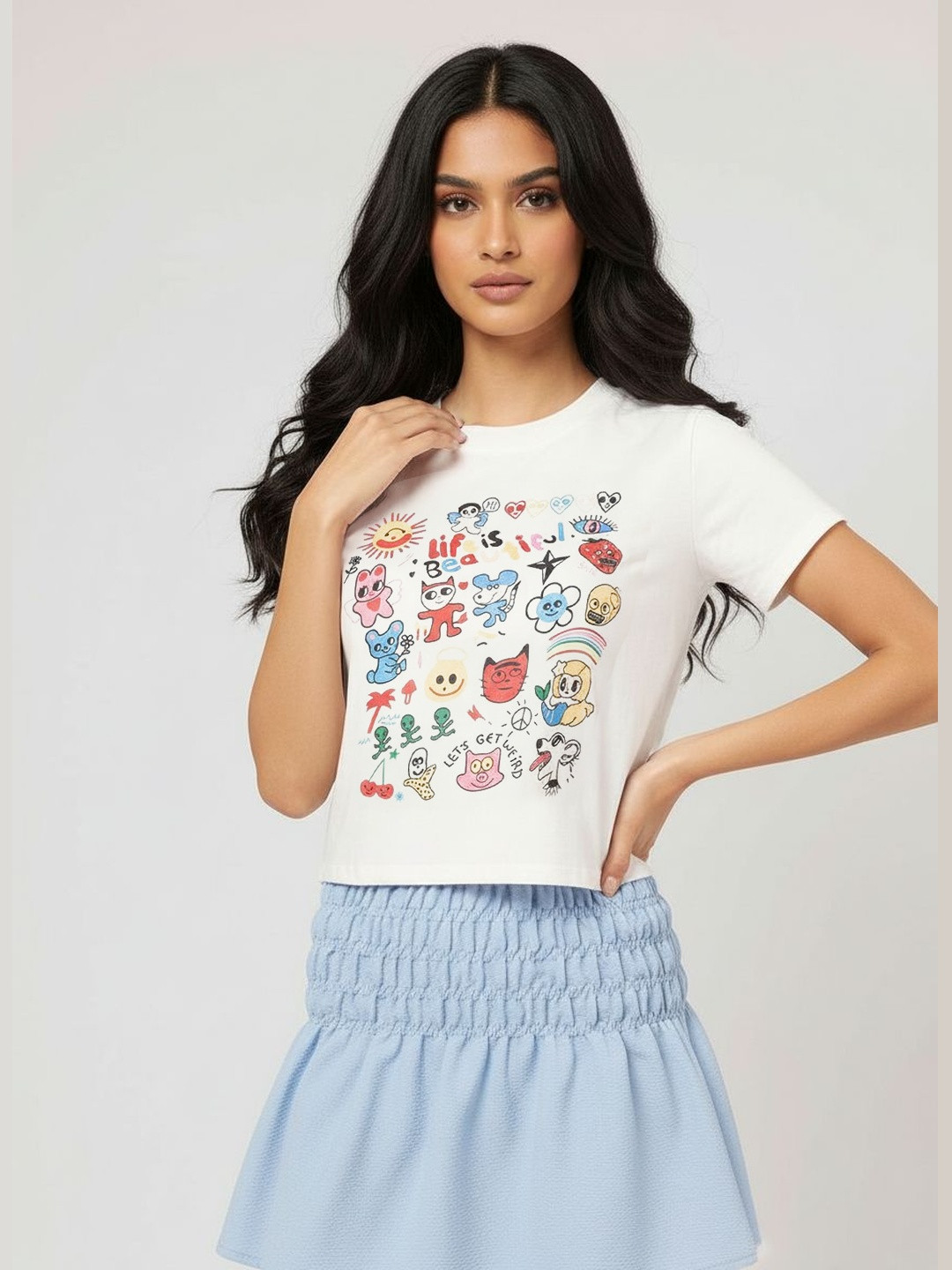 DressBerry Quirky Punk Printed T-shirt