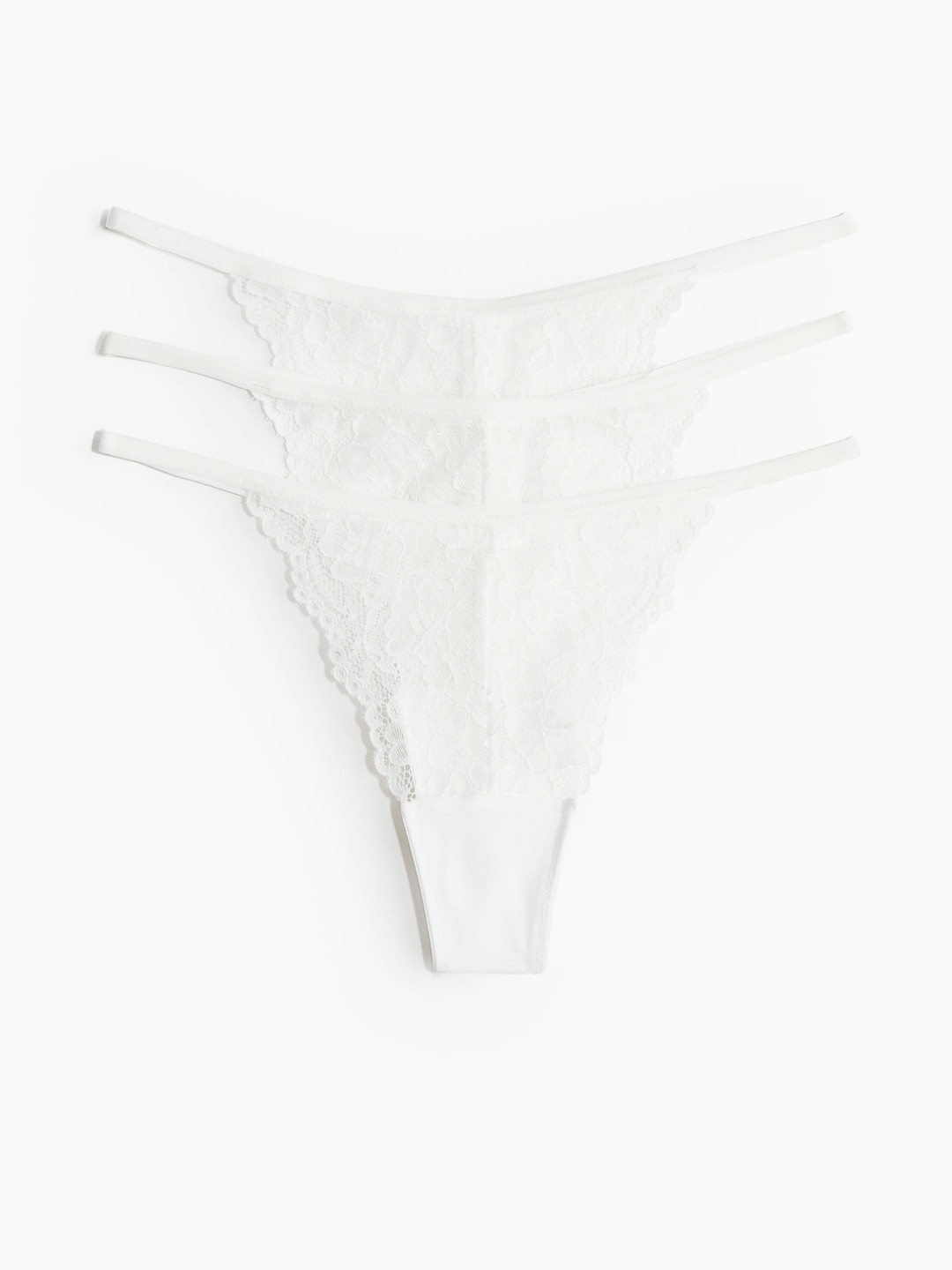 H&M 3-Pack Lace Tanga Thong Briefs