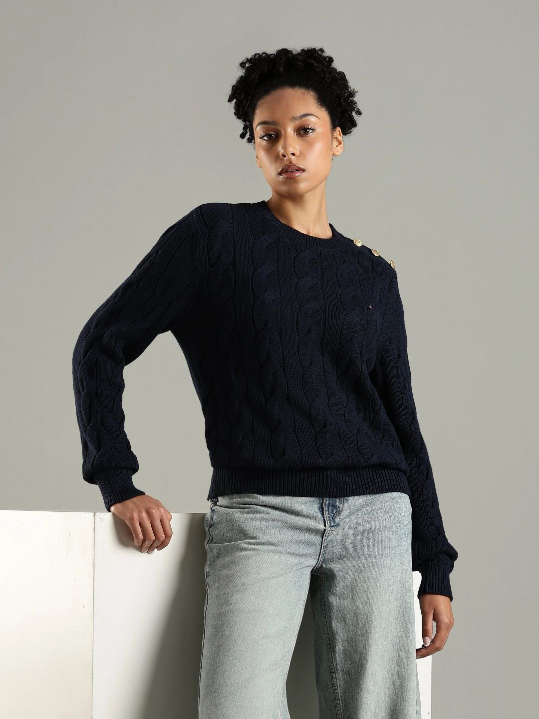 Tommy Hilfiger Cotton Crew Neck Sweater Pullover