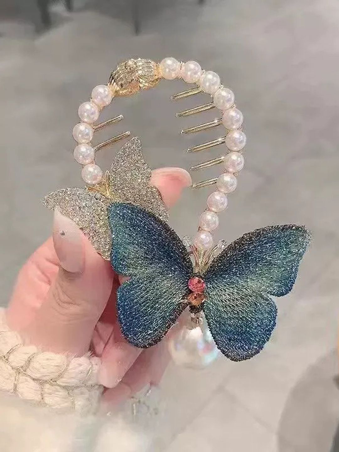 FIMBUL Women Butterfly Design Claw Clip