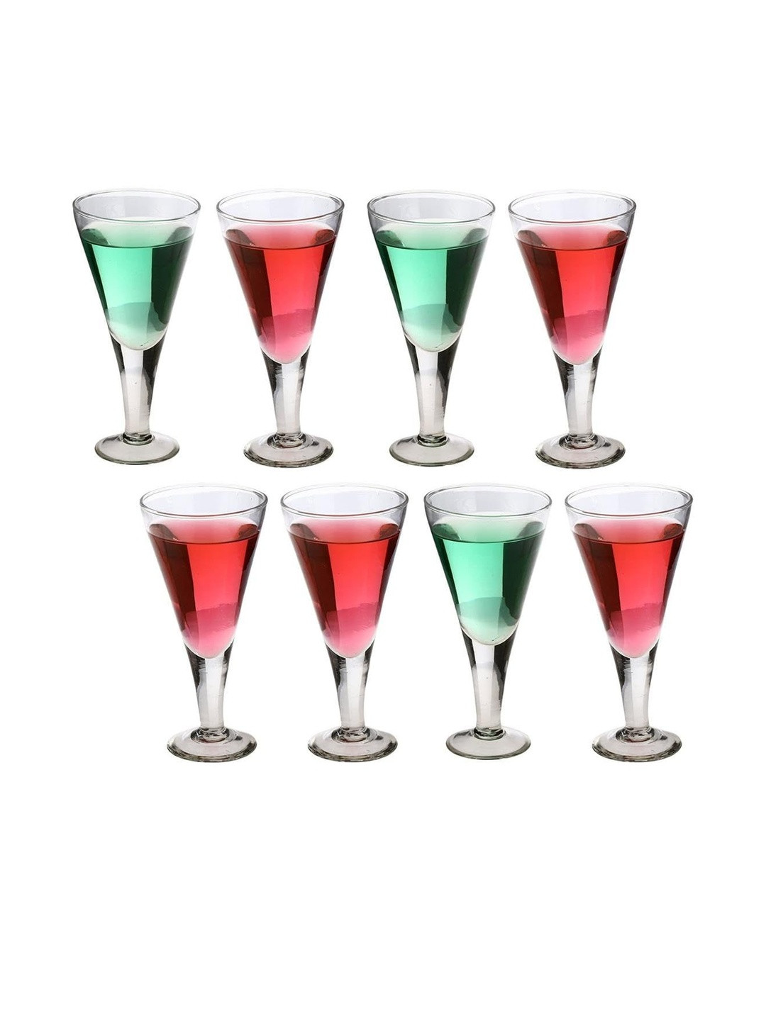 1ST TIME Transparent Set of 8 Dishwasher Safe Wine Glasses