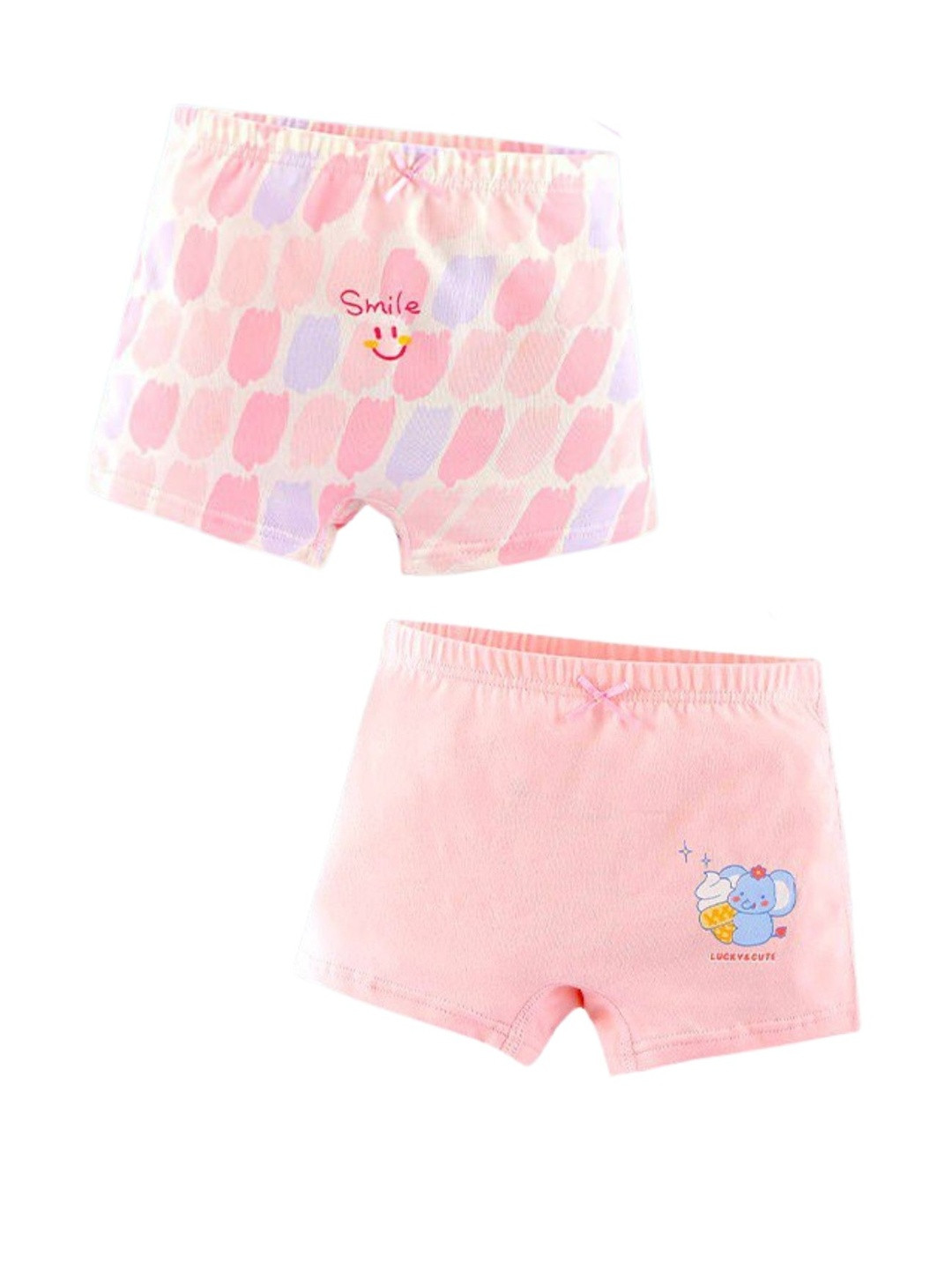 ASJAR Kids Girl Pack of 2 Cotton Cross Style Briefs