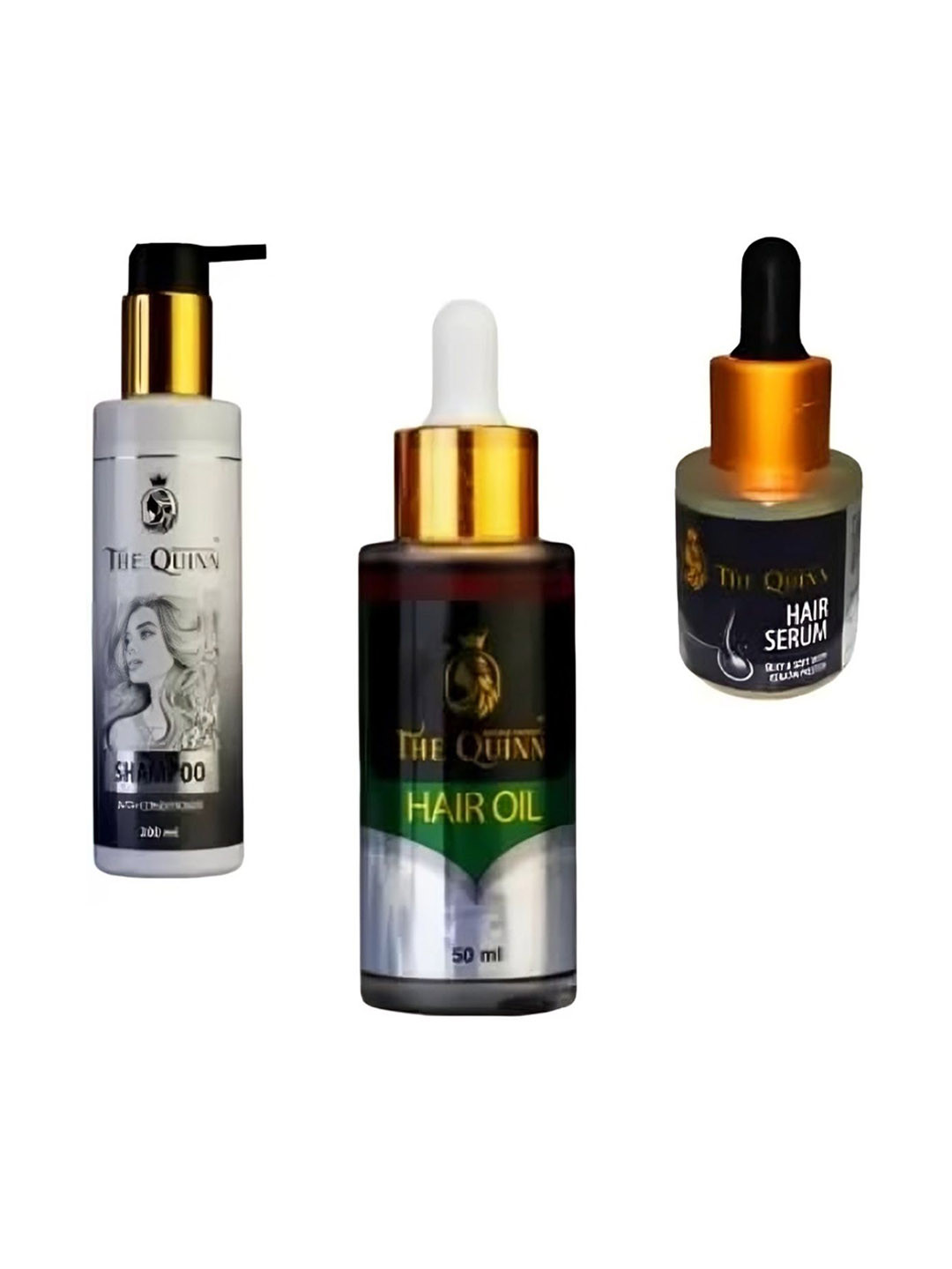 THE QUINN Set Of 3 Shampoo - 200 ml, Serum - 20 ml & Oil - 50 ml