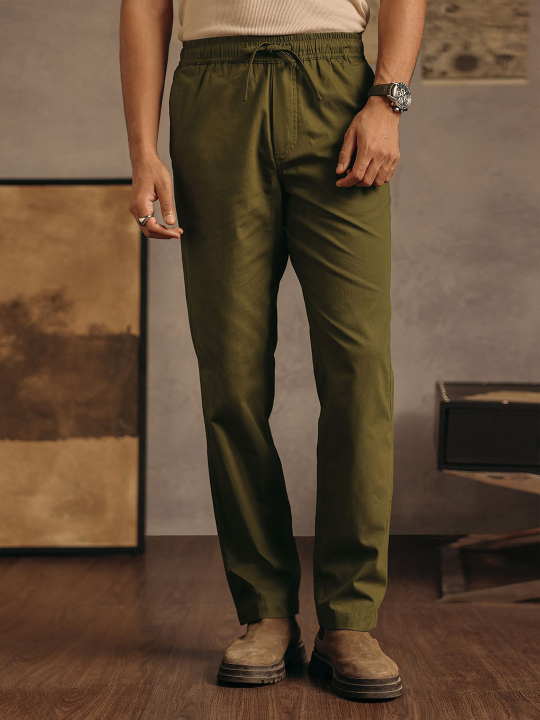 Andamen Escape Men Pocket Detail Cotton Regular Fit Carpenter Pant