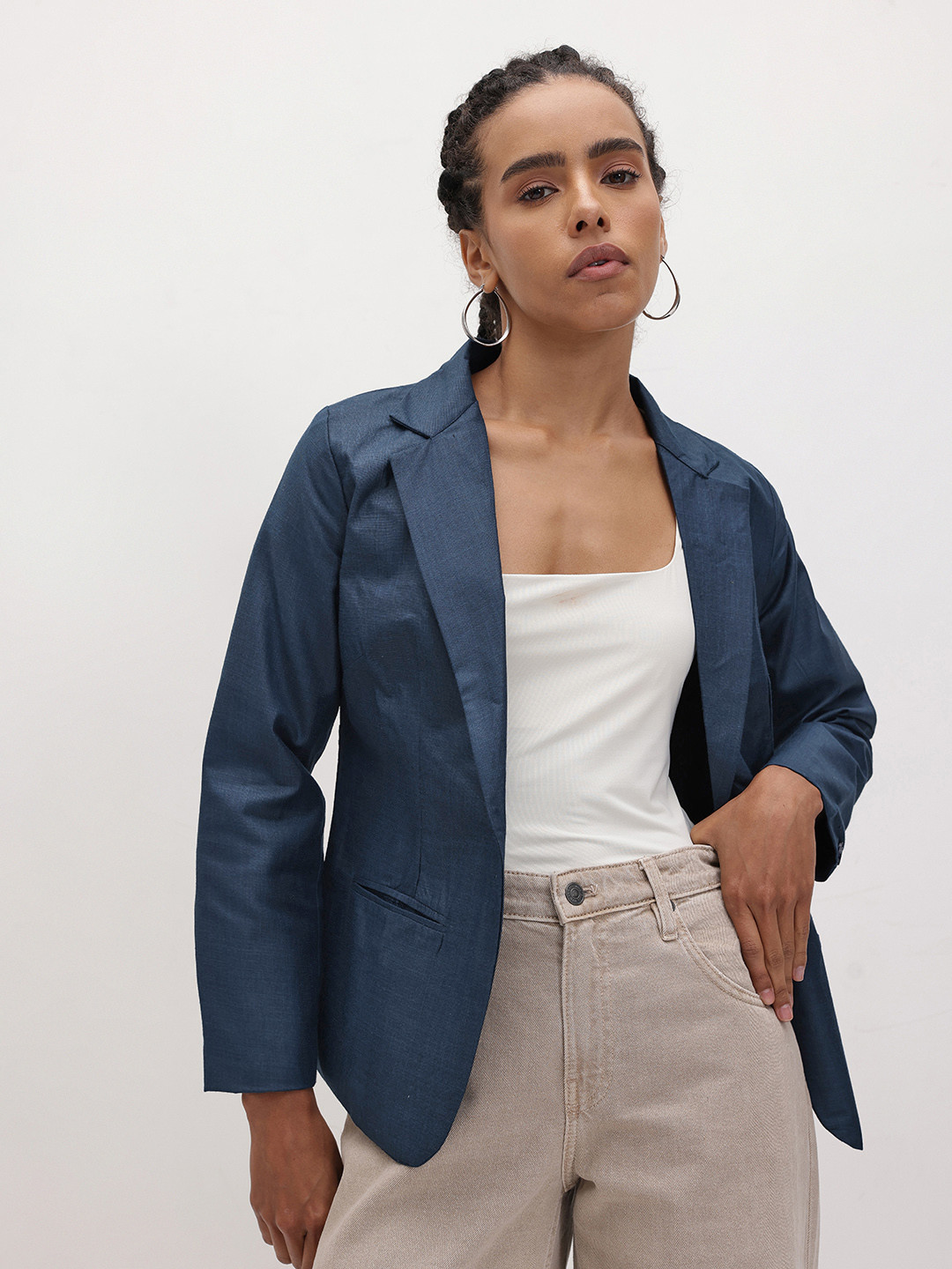 R.Code by The Roadster Life Co. Single-Breasted Blazer