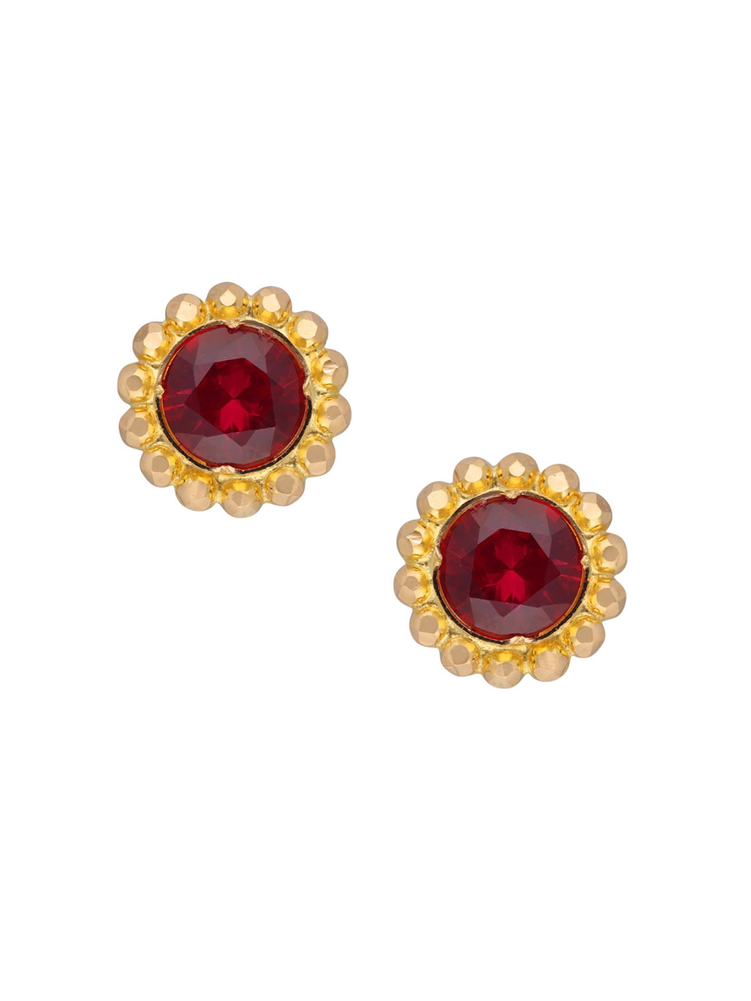 C KRISHNIAH CHETTY JEWELLERS PVT LTD 22KT Regal Gold Stud Earrings - 2.68 g