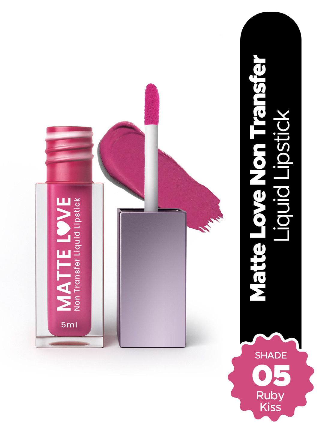 Hilary Rhoda Matte Love Non-Transfer Water Proof Liquid Lipstick - 5ml - Ruby Kiss 05