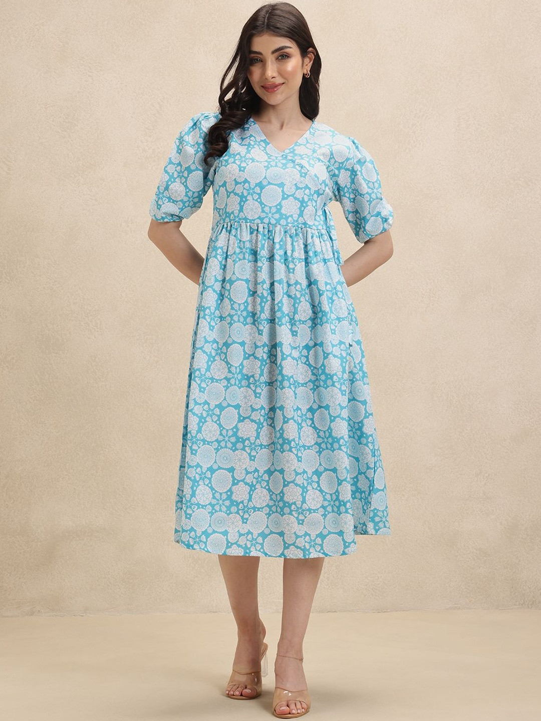 SZN Printed V-Neck Dresses