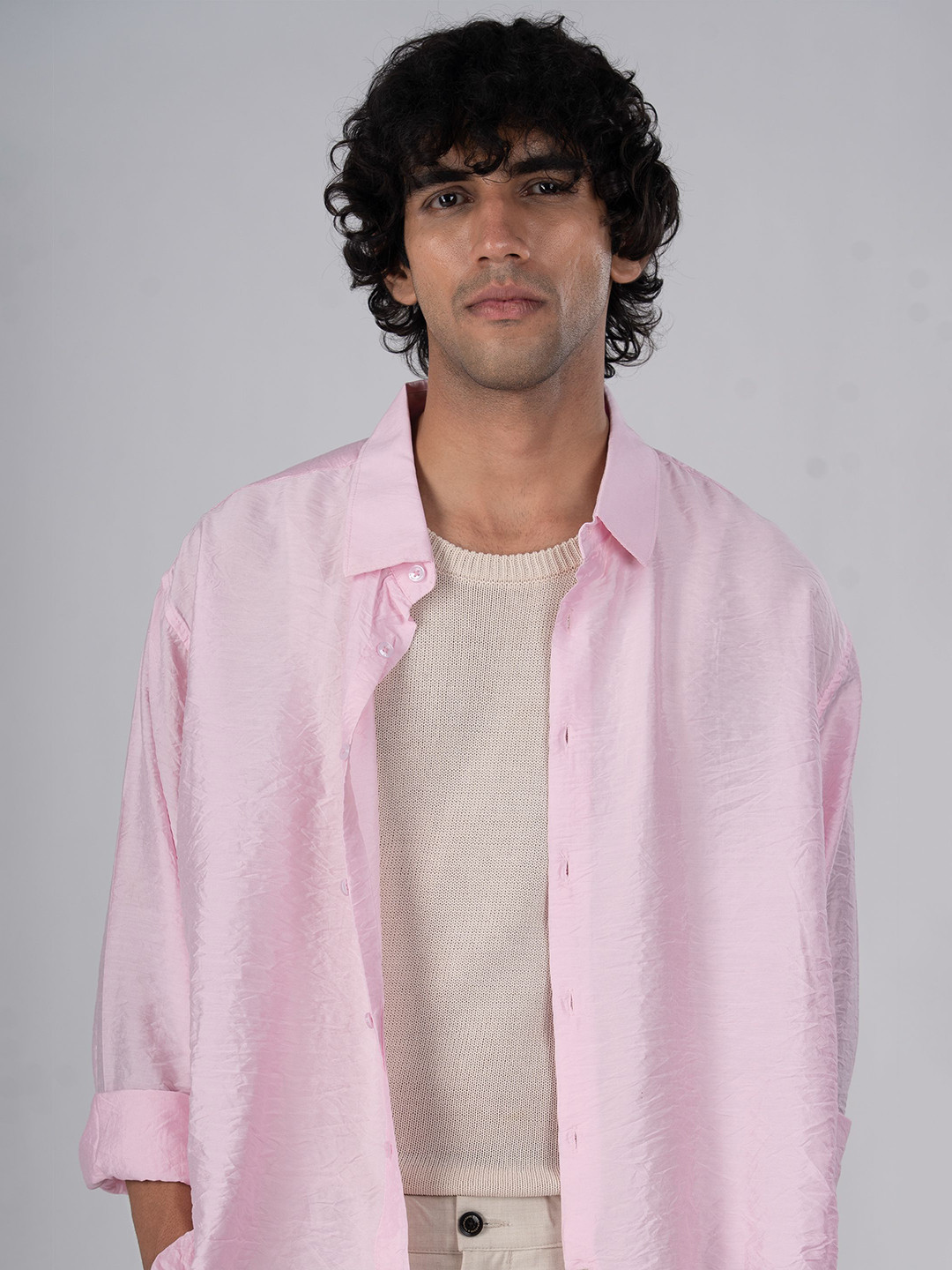 Tailoraedge Relaxed Spread Collar Wrinkle Free Relaxed Fit Shirt