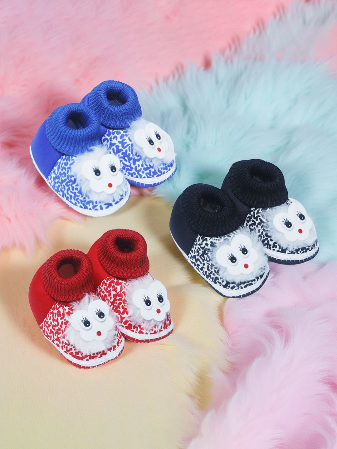 MAGLU Kids Pack Of 3 Cotton Booties
