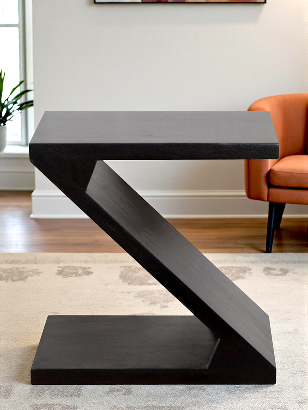 Ikiriya Sheesham Wood Rectangle End Table/ Side Table In Extra Dark Mahagony Finish