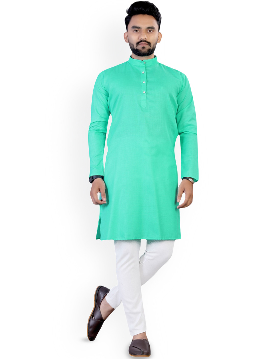 COCHICO ENTERPRISES Band Collar Straight Kurta