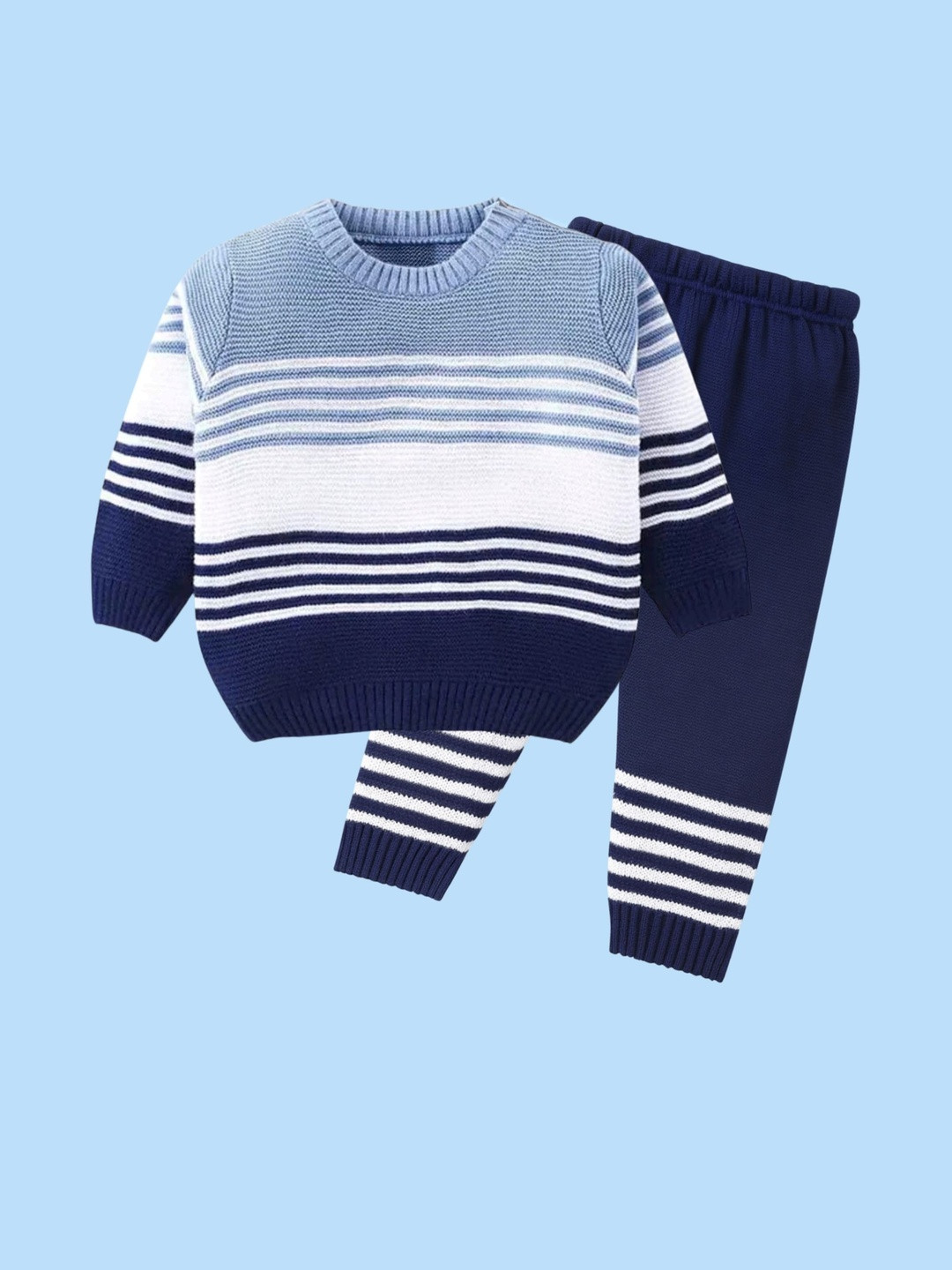 GTWO Kids Striped Woollen Pullover Sweaters