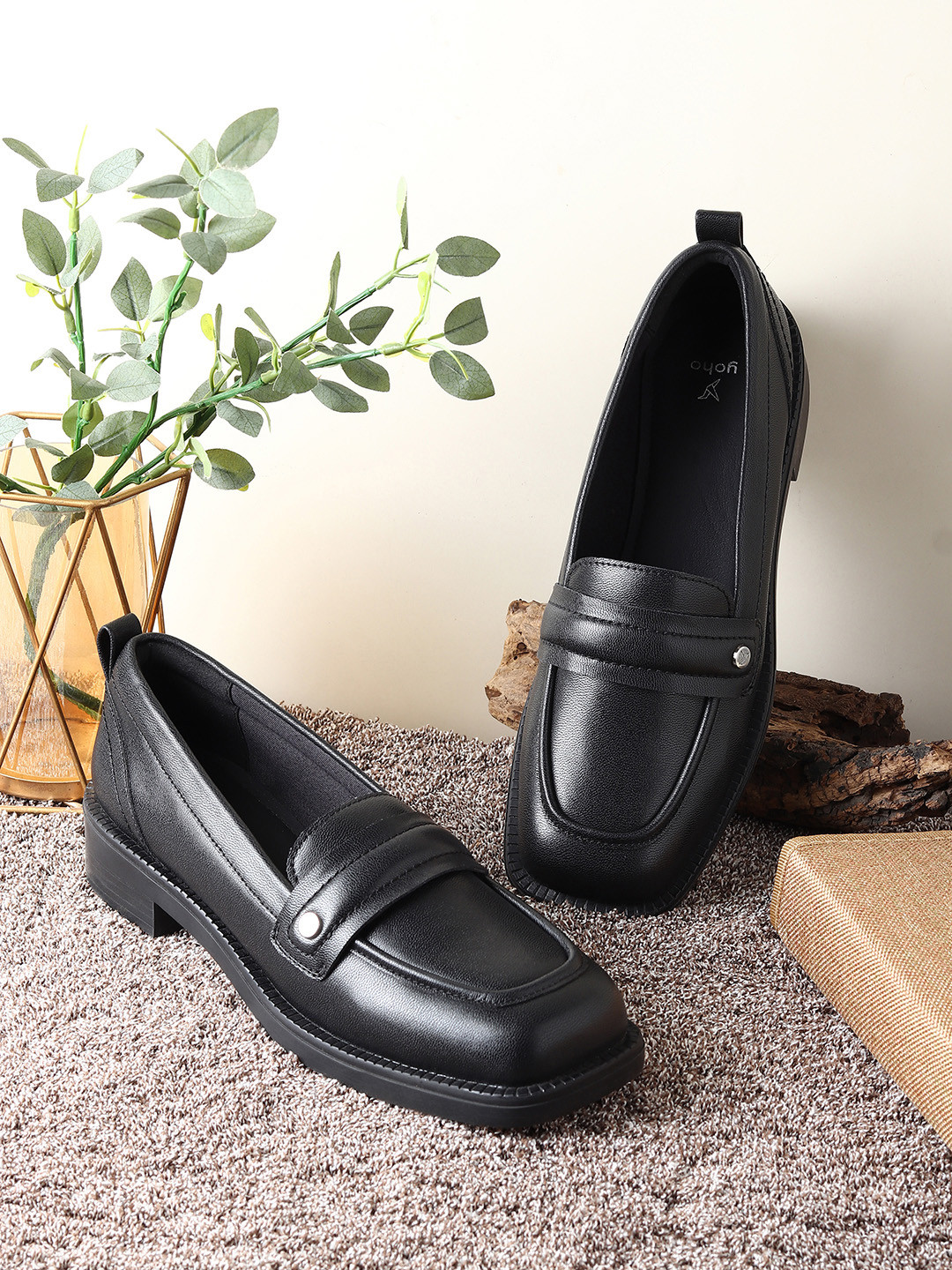 yoho Women Stella 002 Slip-On Block Heel Orthopedic Footpharma Footbed Moccasins