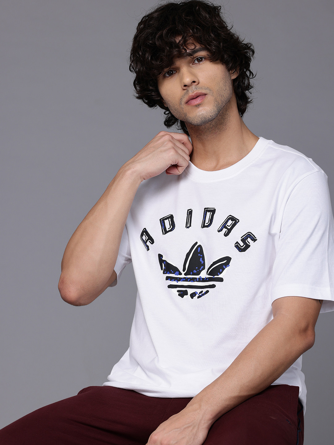 ADIDAS Originals Graphic Brand Logo Printed Oversized T-shirt