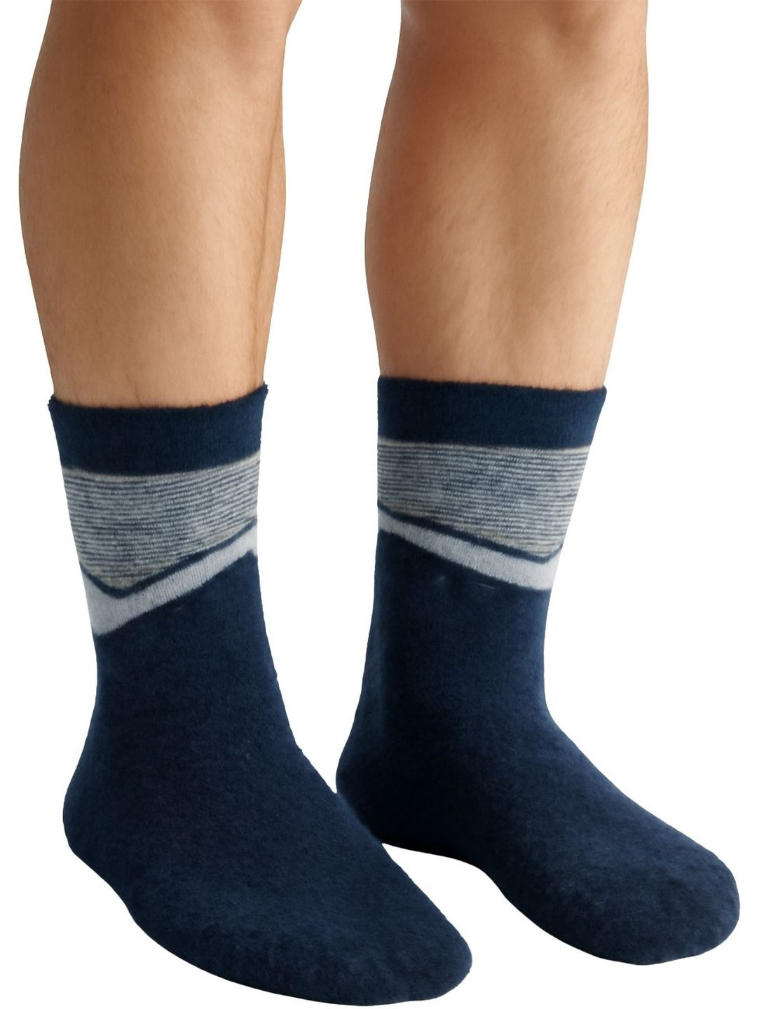 Cdeck Men Calf Length Wool Socks