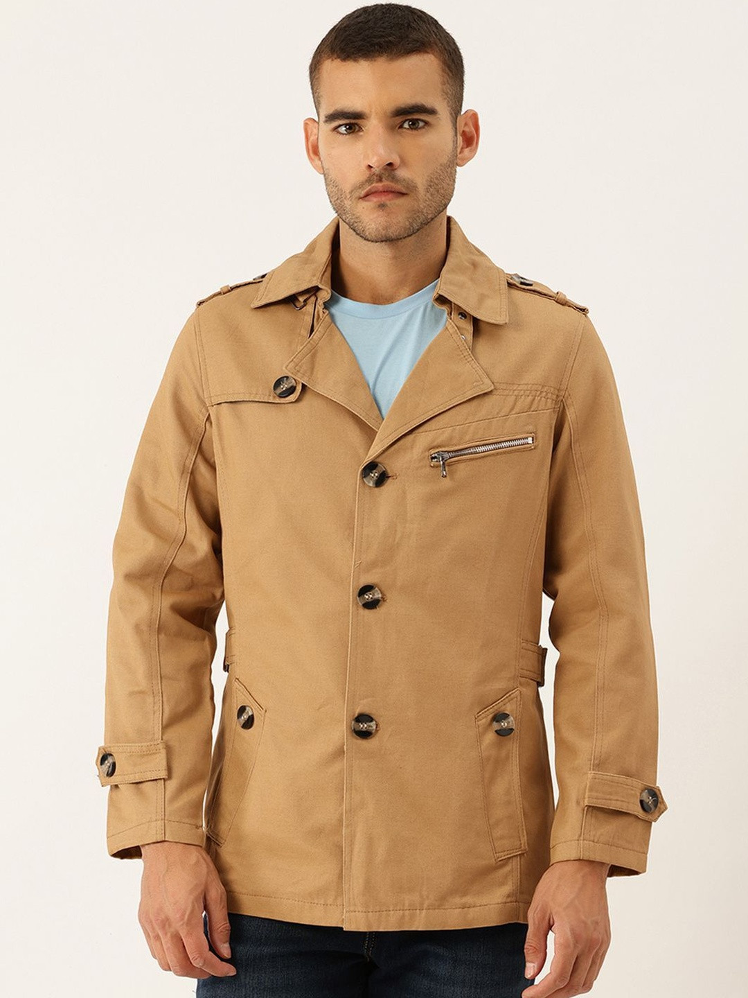 HERE&NOW Men Outdoor Lapel Collar Tailored Jacket