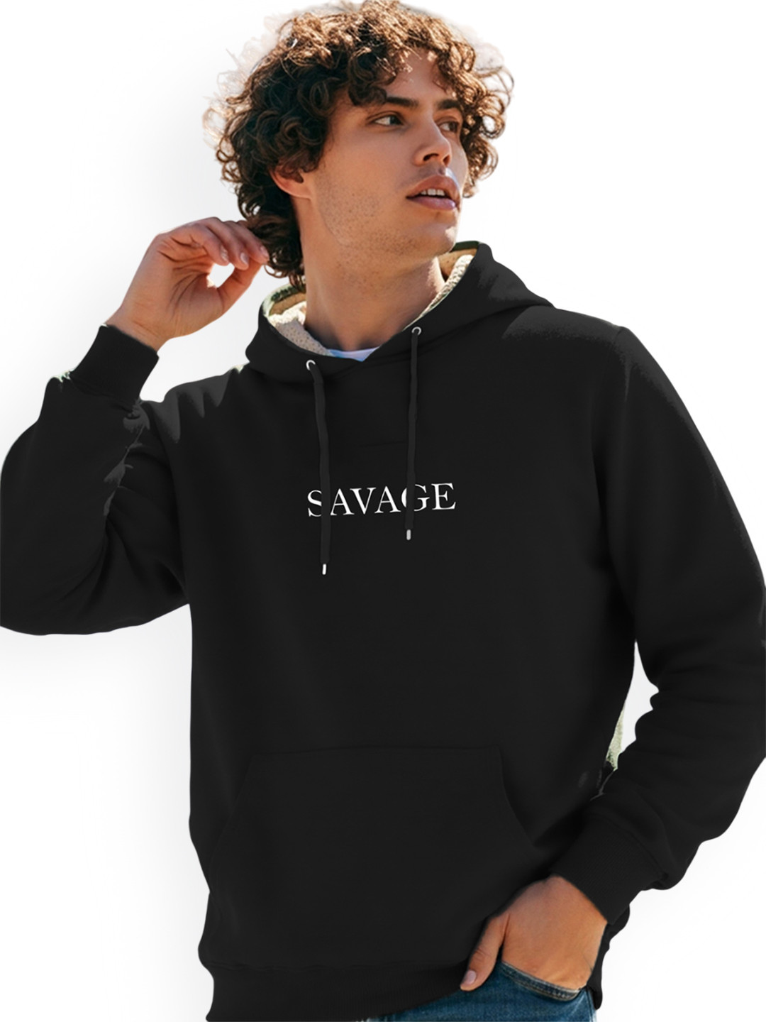 TOGS & TERRE Men Printed Hooded Sweatshirt