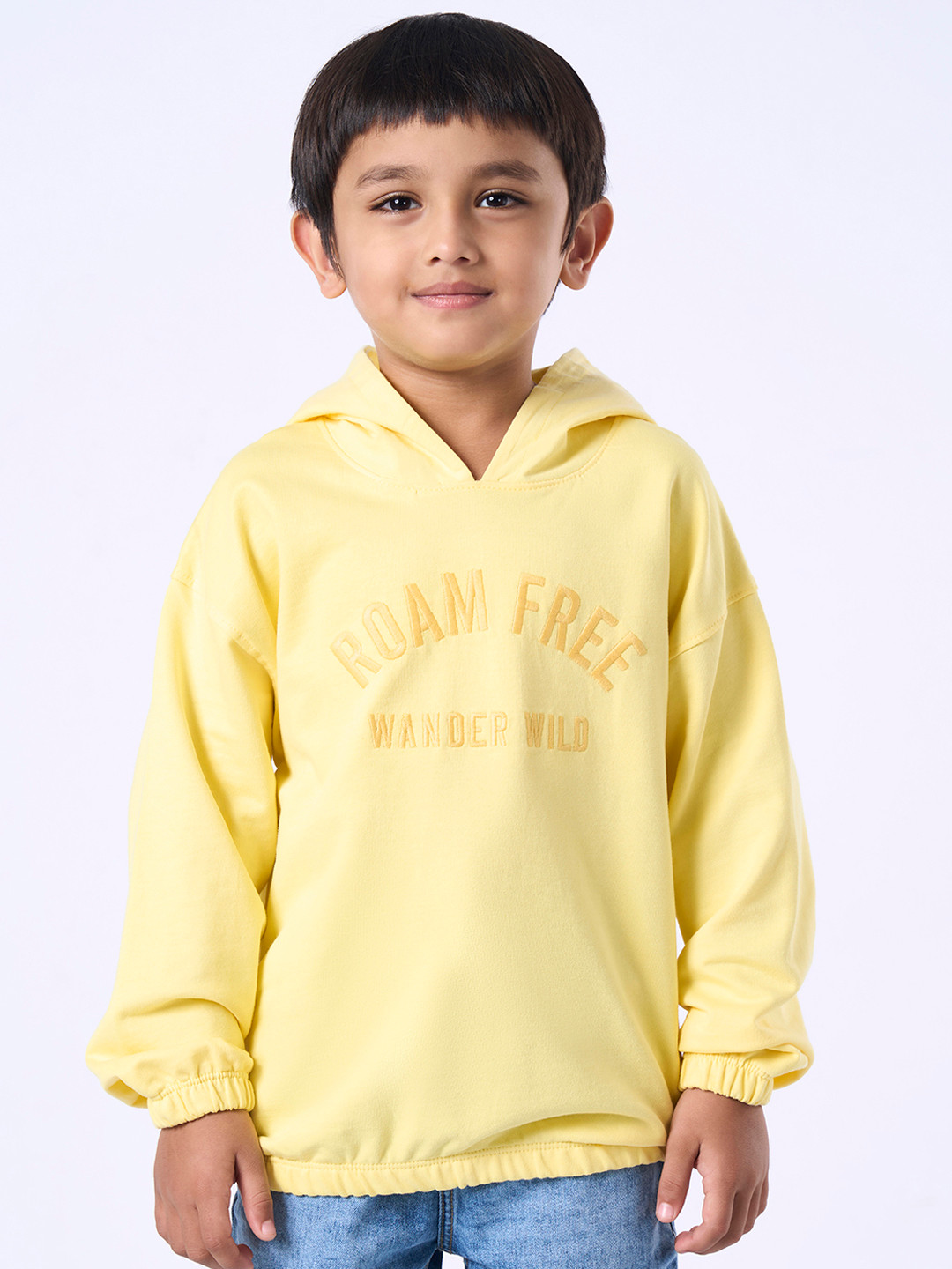 Ed-a-Mamma Boys Typography Embroidered Full Sleeve Sweatshirt