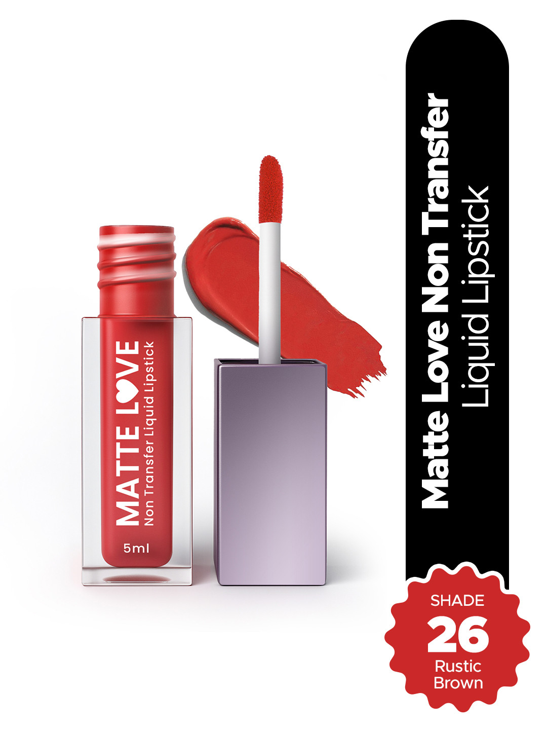 Hilary Rhoda Matte Love Non-Transfer Water-Proof Liquid Lipstick - 5ml - Rustic Brown 26