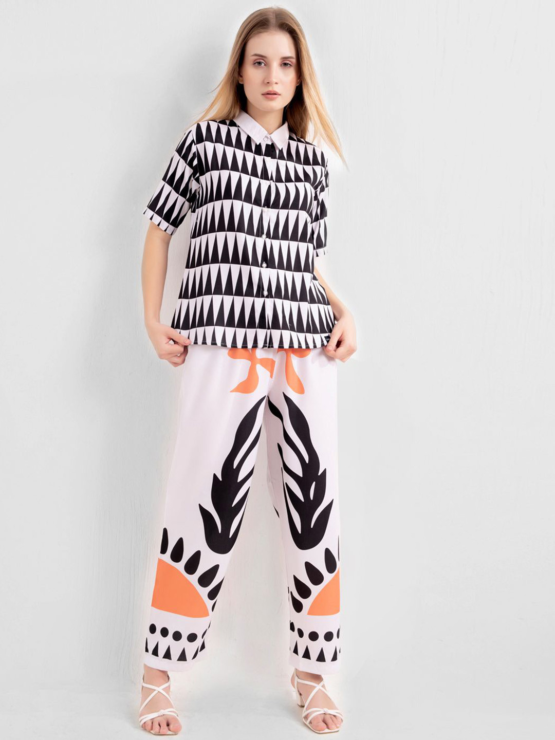 L&M Leisure and Moods Printed Shirt With Trousers Co-Ords