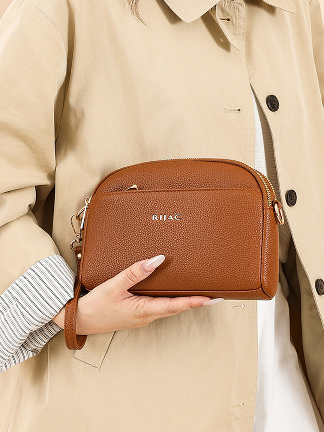 RIJAC Women Zeru Textured Crossbody Sling Bag