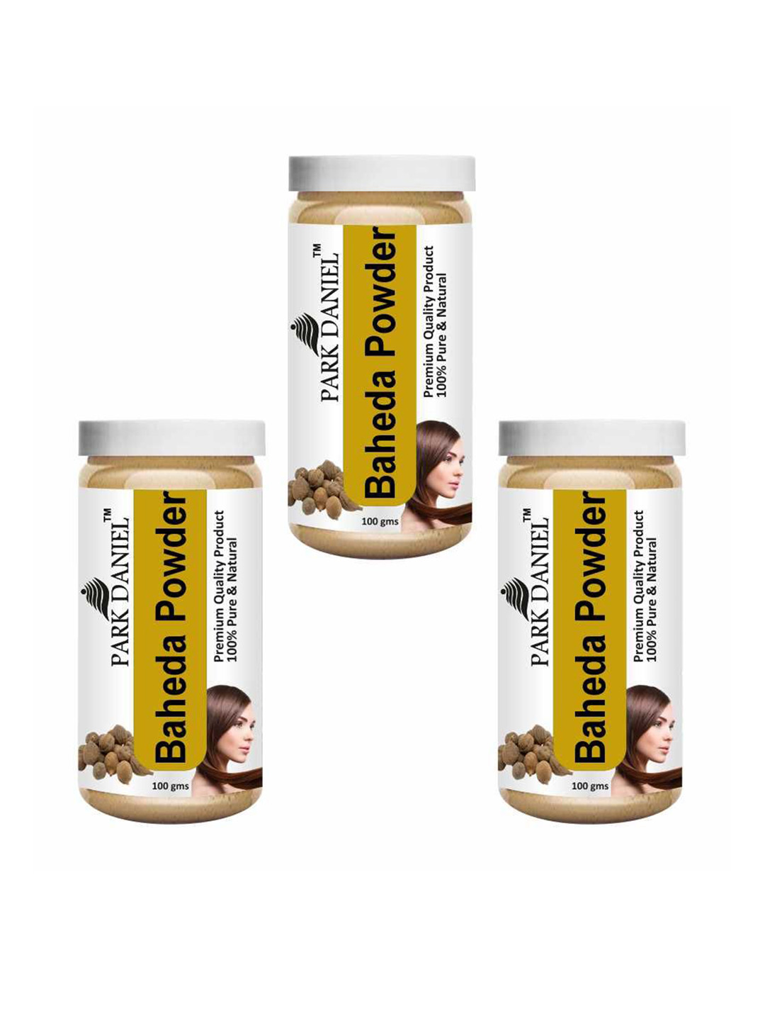 Park Daniel Set Of 3 Baheda Powder For Detoxifying Skin - 100 g Each