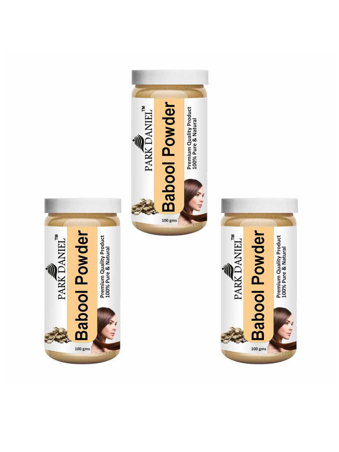 Park Daniel Set Of 3 Babool Powder For Hair Growth - 100 g Each