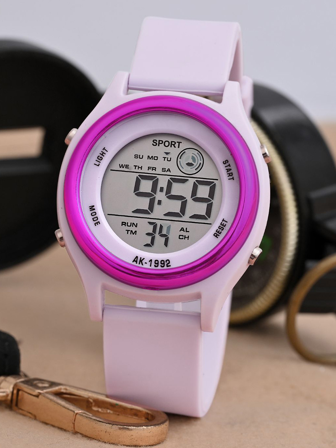 PAPIO Kids Printed Dial & Straps LED Backlight Digital Watch DIGITAL-037 PURPLE