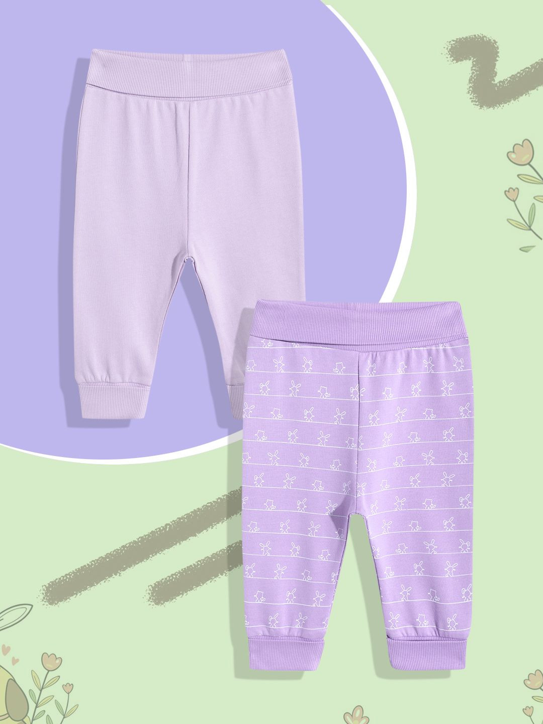 mothercare Infants Pack Of 2 Pure Cotton Joggers