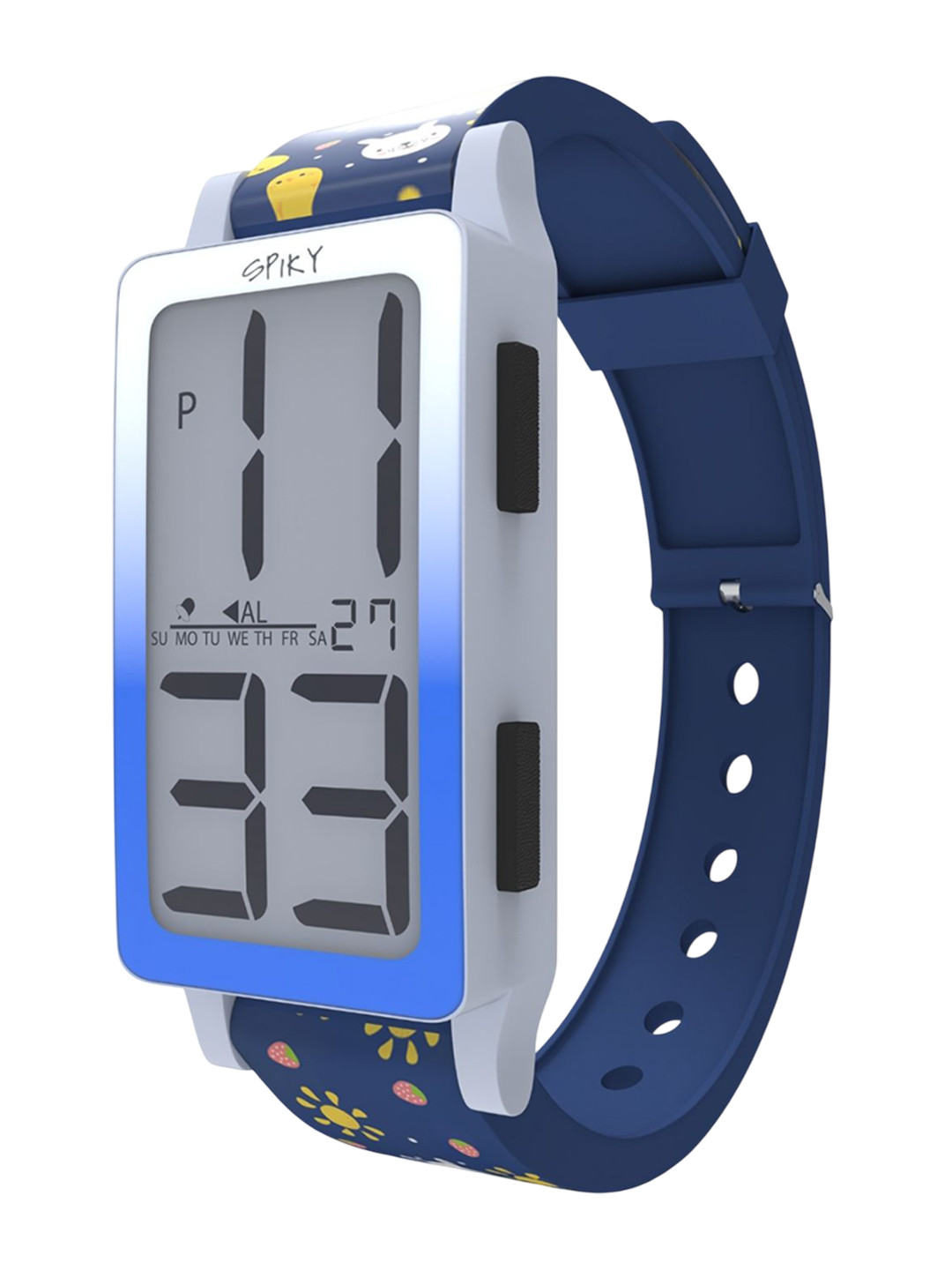 Spiky Kids Rectangular Dial Digital Multi Function Automatic Watch SPKEVA46_C3_BLU