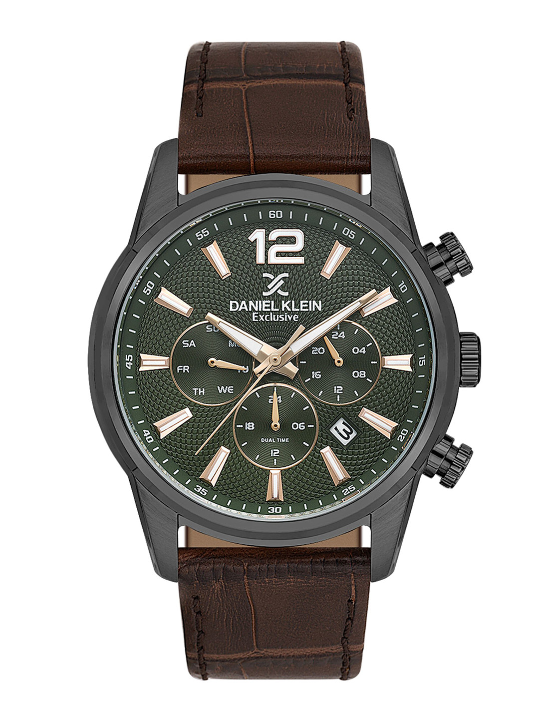 Daniel Klein Men Leather Straps Analogue Automatic Watch DK.1.14063-5_N