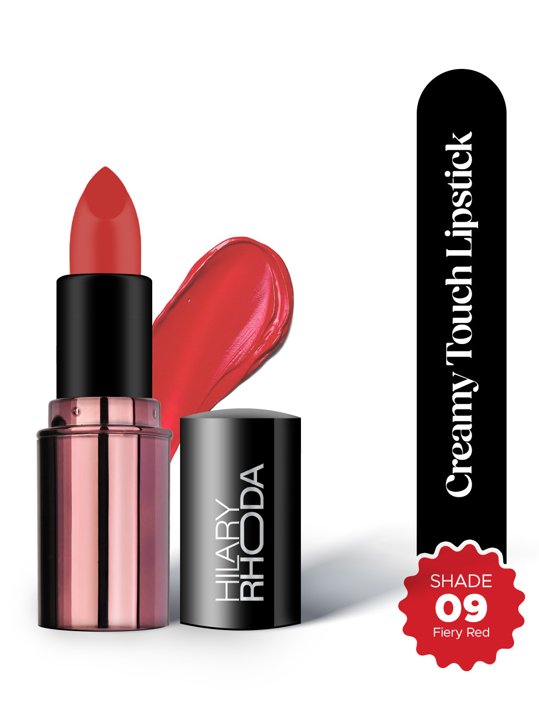 Hilary Rhoda Long Lasting Creamy Touch Lipstick- 4 g - Fiery Red 09
