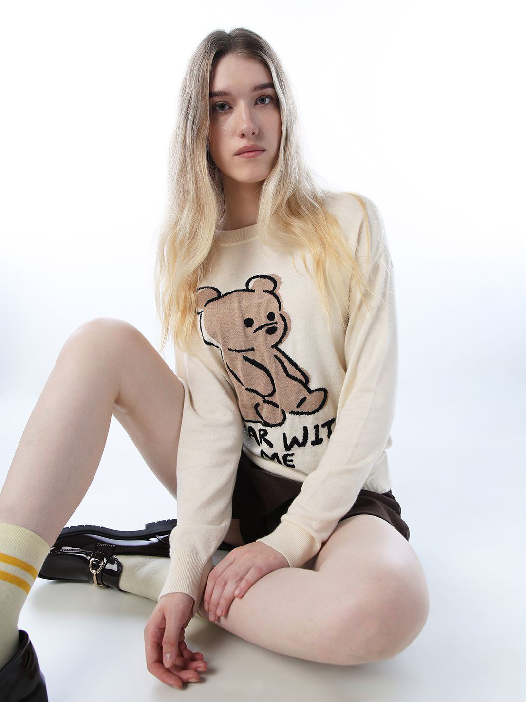 ONLY Women Humour and Comic Pullover with Embroidered Detail