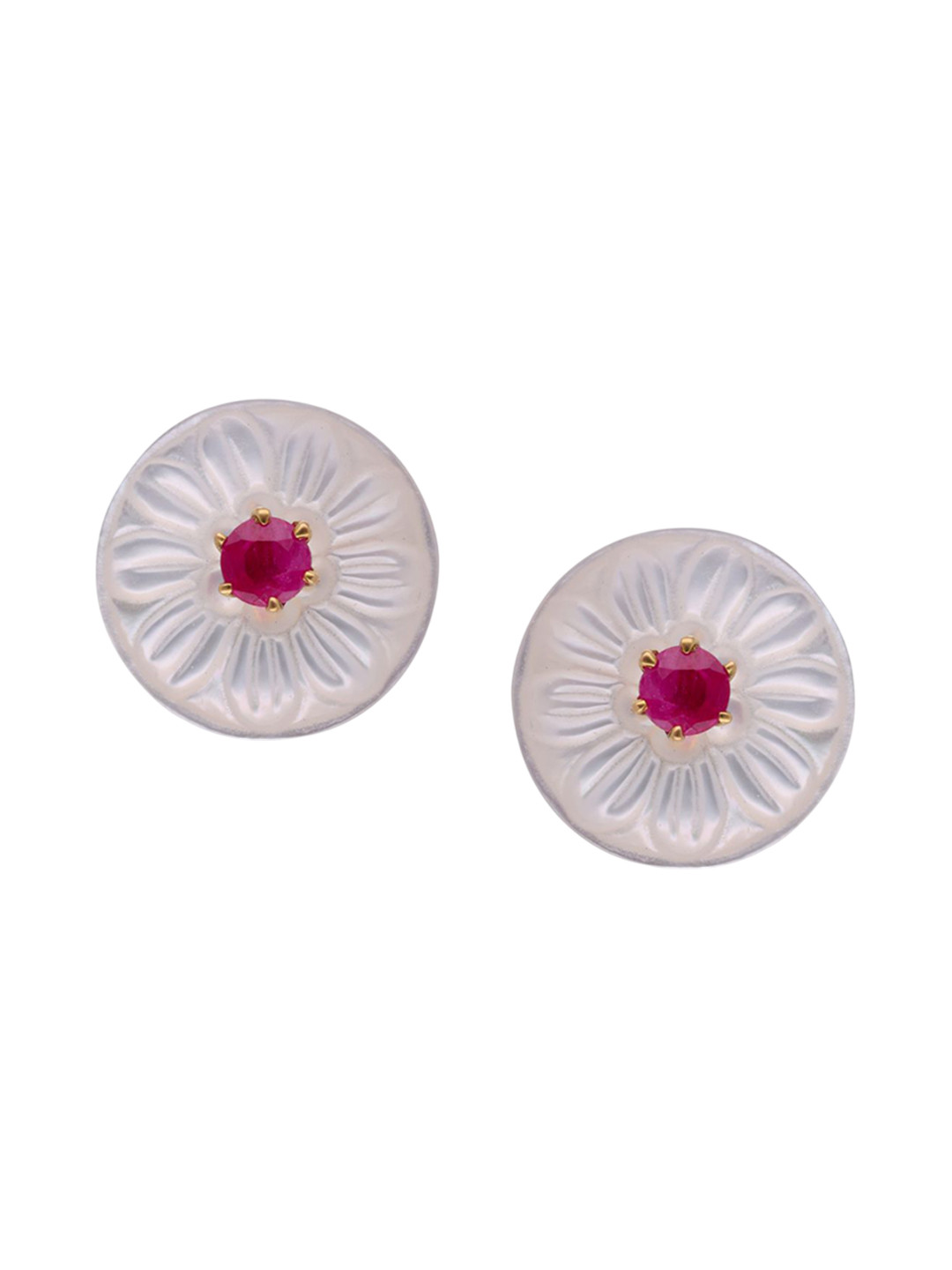 C KRISHNIAH CHETTY JEWELLERS PVT LTD Women 22KT Gold Stud Earrings - 2.63 g