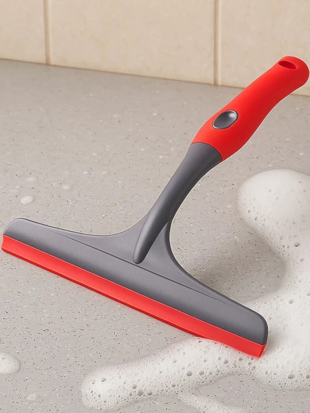 DeoDap Red & Grey Kitchen Platform & Glass Surface Plastic Wiper