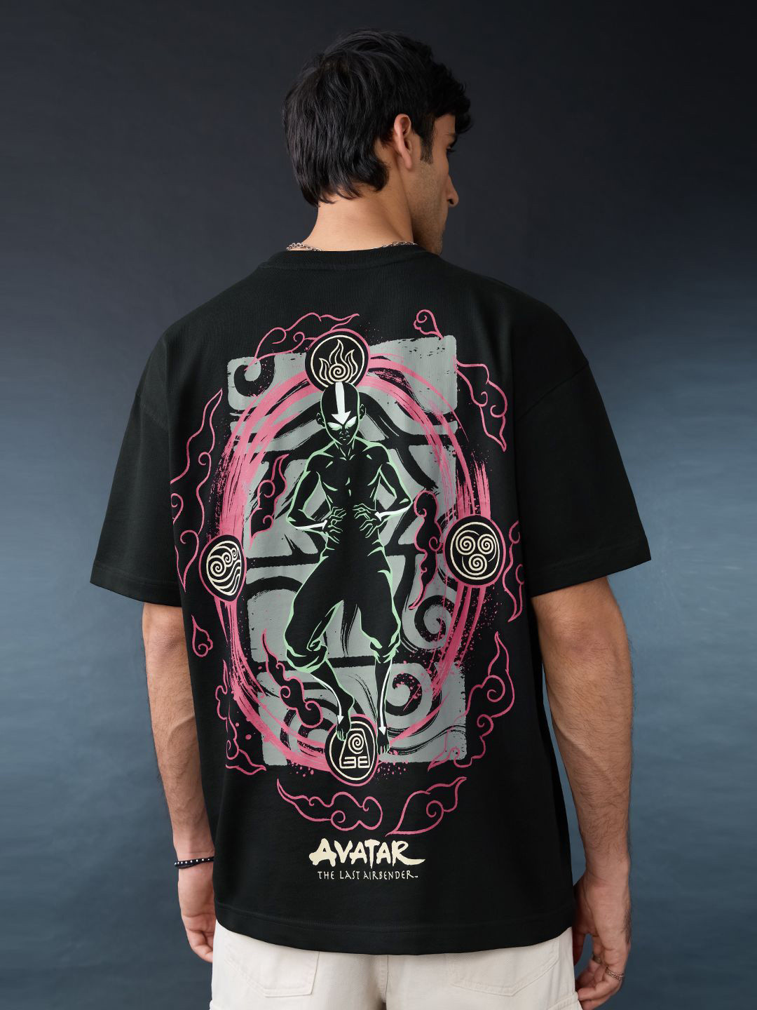 The Souled Store Men Avatar Superhero Printed Round Neck Pure Cotton Oversized T-shirt