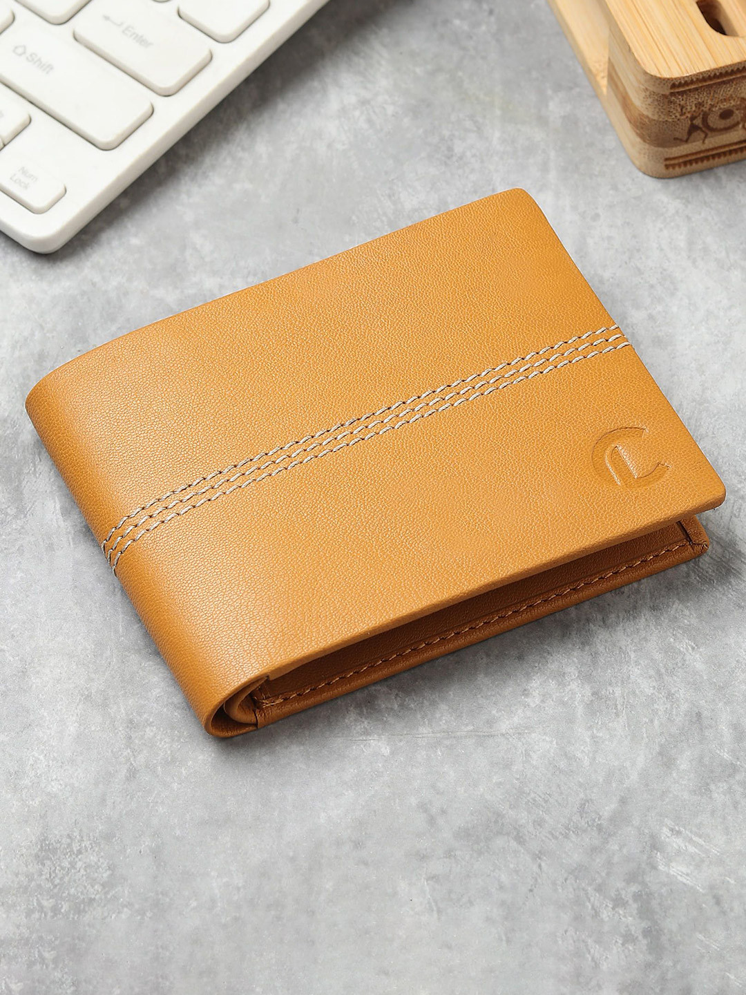 CRAFT LINE Men Detachable Flap Two Fold Wallet