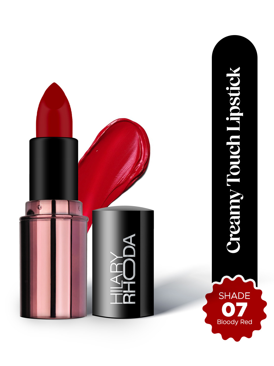 Hilary Rhoda Long Lasting Creamy Touch Lipstick- 4 g - Bloody Red 07