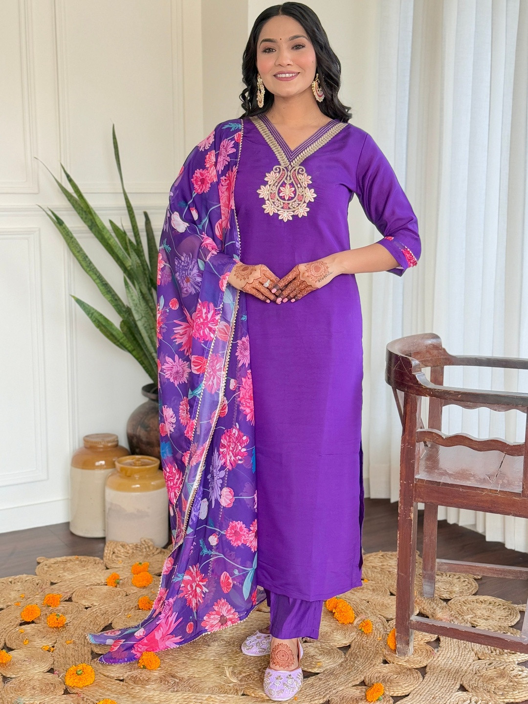 ATOXIC Women Maroon  Chanderi Silk Kurta Sets