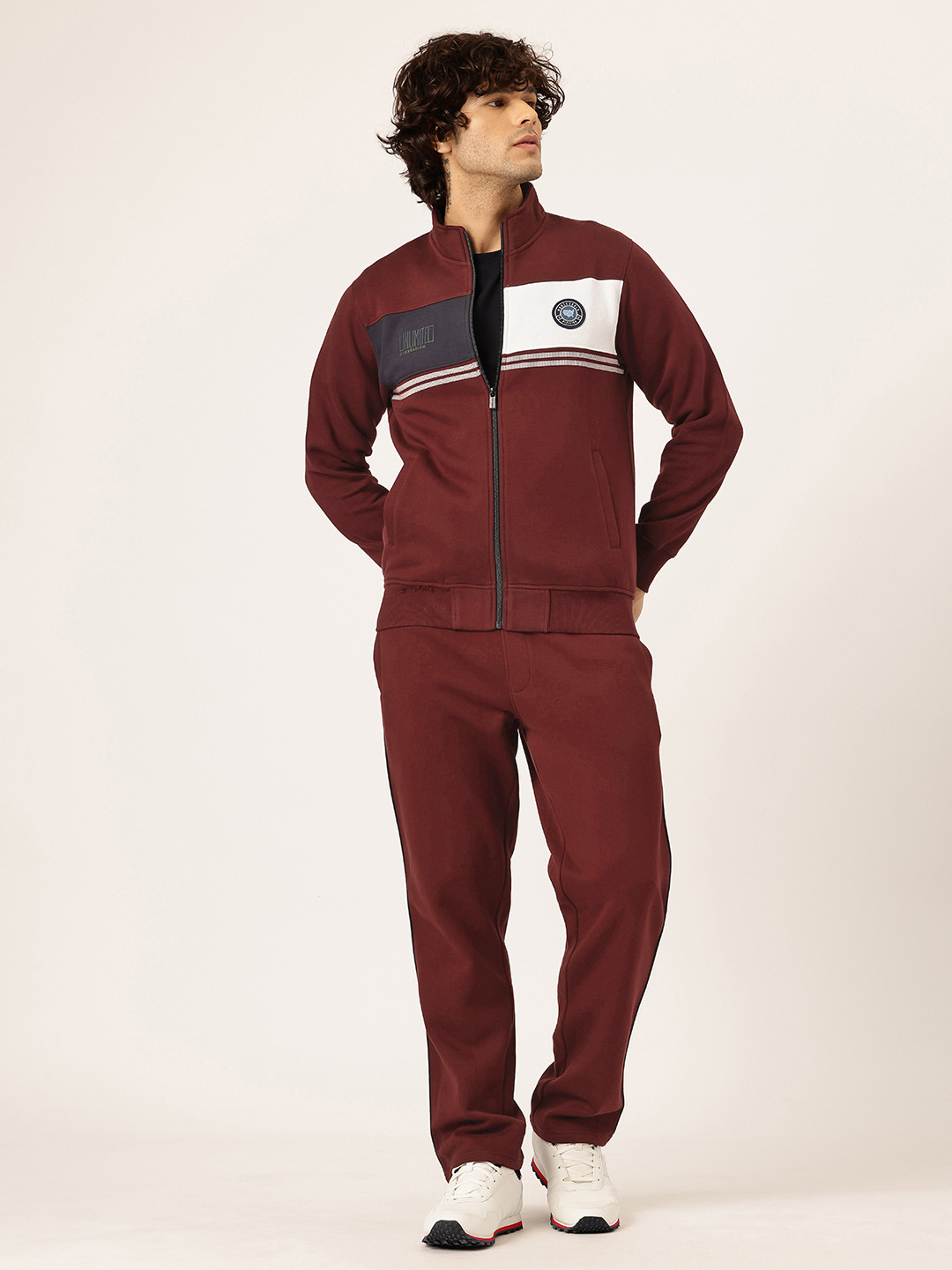 Monte Carlo Mock Collar Applique Detail Colourblocked Tracksuit