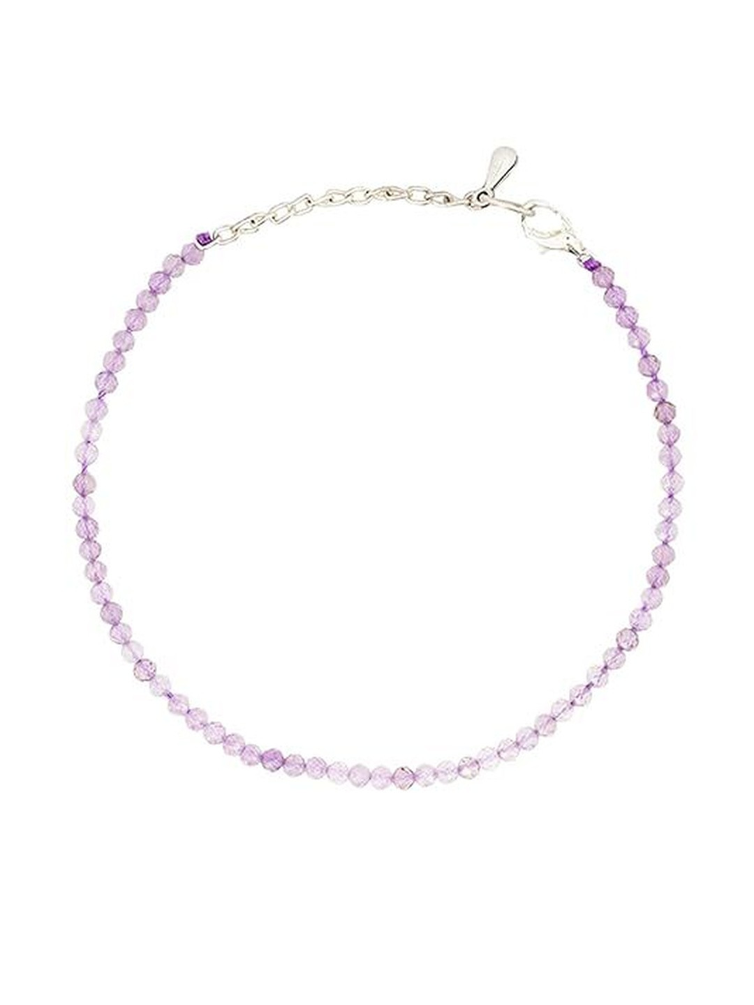 Gemsmantra Women Amethyst Beaded Anklet