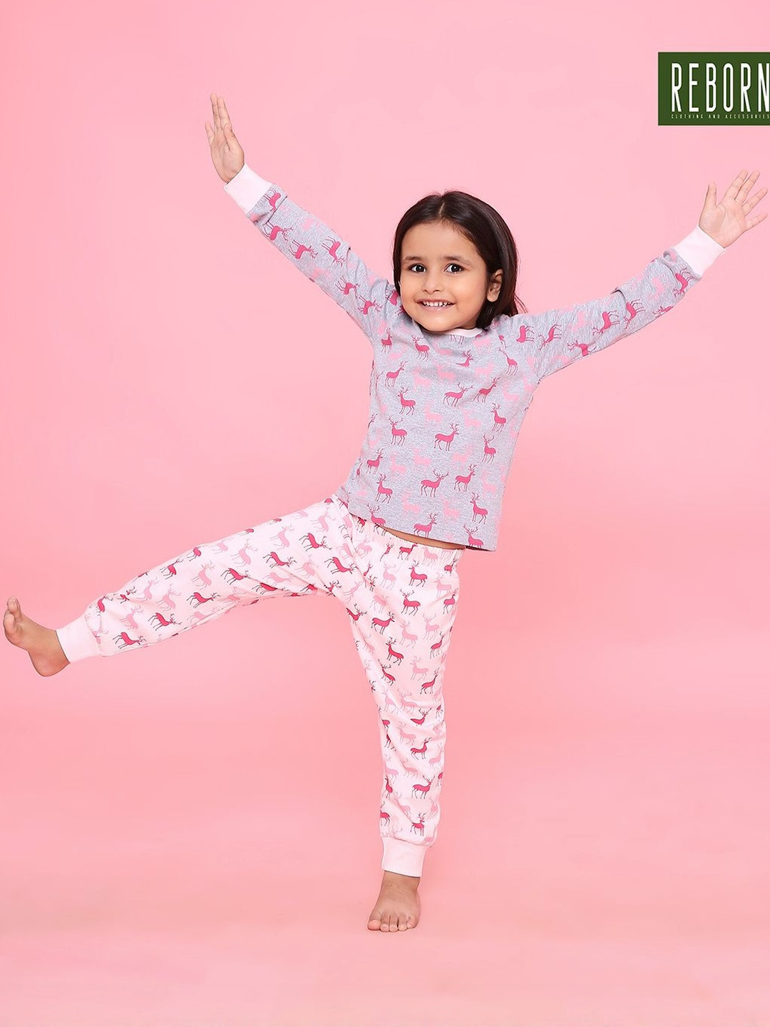REBORN Girls Pack of 2 Sleepsuit