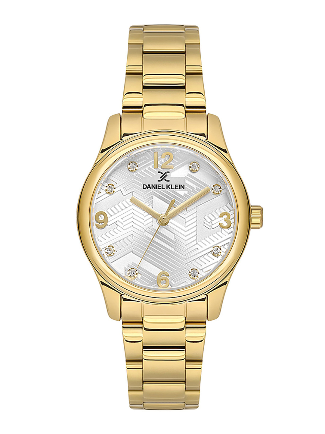 Daniel Klein Women Textured Dial & Bracelet Style Straps Analogue Watch DK.1.13953-4