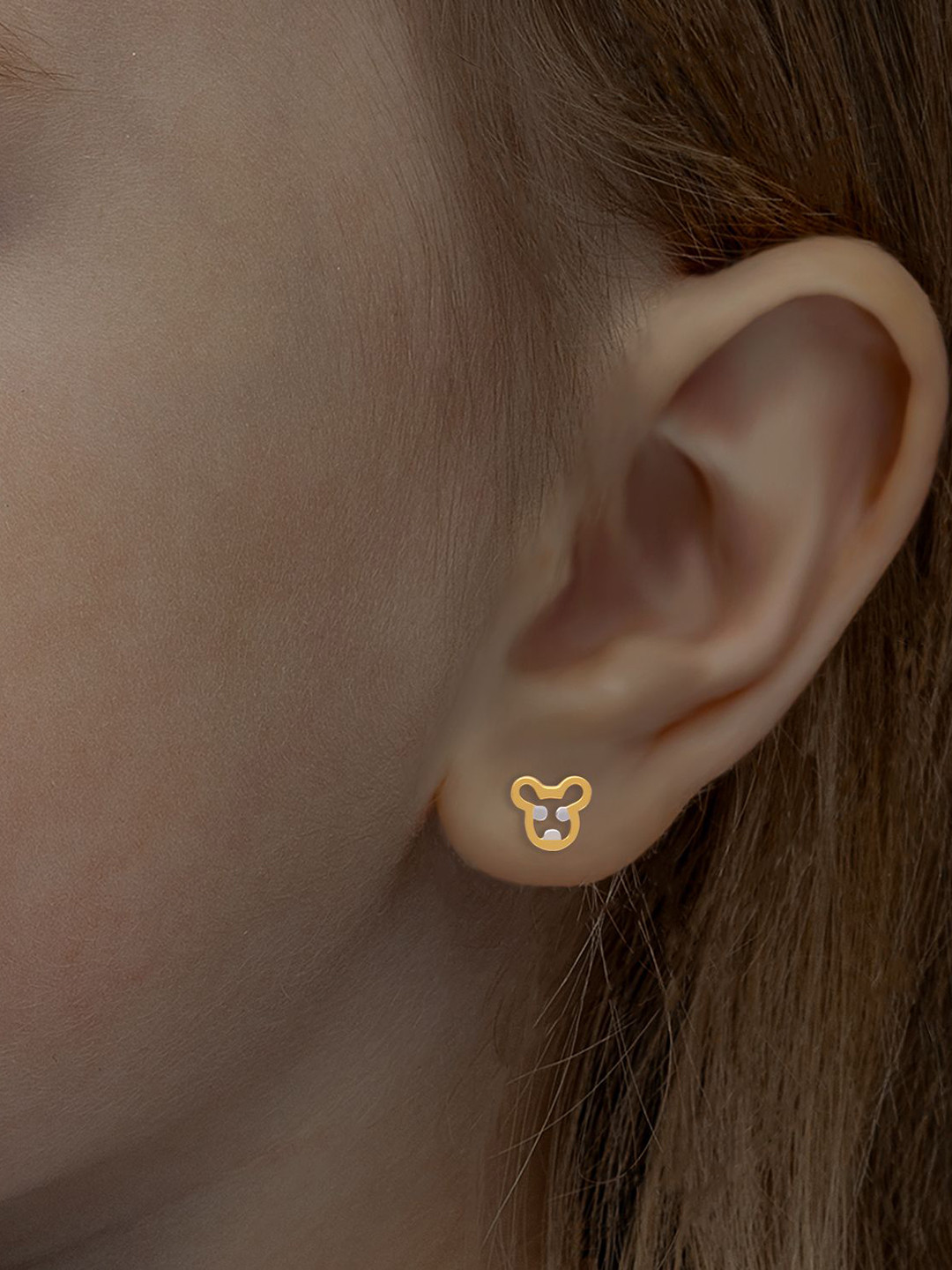 C KRISHNIAH CHETTY JEWELLERS PVT LTD Women 22Kt Gold Studs Earrings - 1.69 g