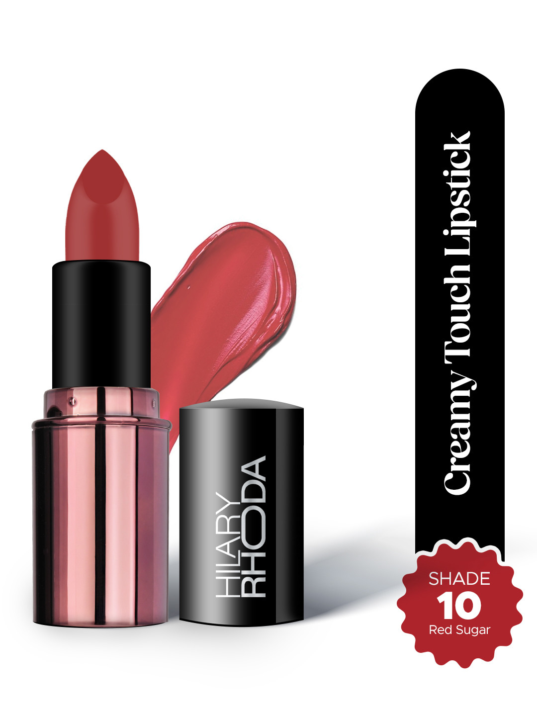 Hilary Rhoda Long Lasting Creamy Touch Lipstick- 4 g - Red Sugar 10